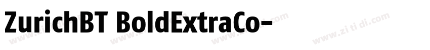 ZurichBT BoldExtraCo字体转换